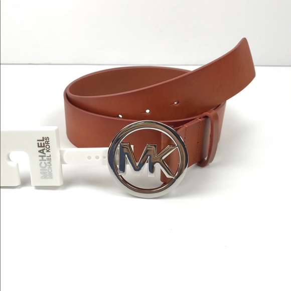 MICHAEL Michael Kors Accessories - MICHAEL Michael Kors Brown Leather Belt Logo NWT